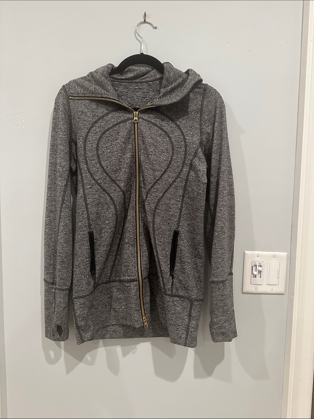 Lululemon Gray Zip-Up Hooded Women's Jacket- Size 8